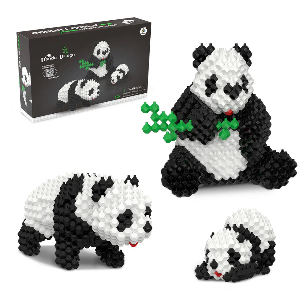 KADELE Panda Building Sets | 917 Pcs Micro 3D Panda Village 12+