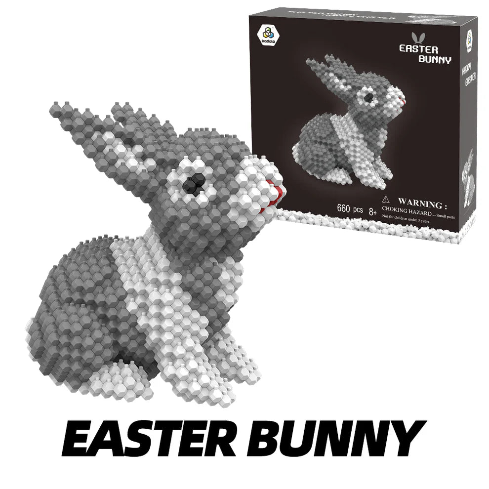 KADELE Easter Bunny STEM Blocks | 660-Piece Micro 3D Educational Toys 8+
