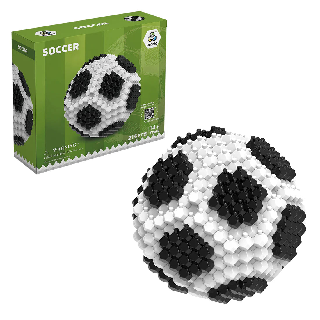 KADELE Fun Mini Soccer STEM Blocks | 215PCS 14+ Micro 3D Challenging Sports Gift for Adults
