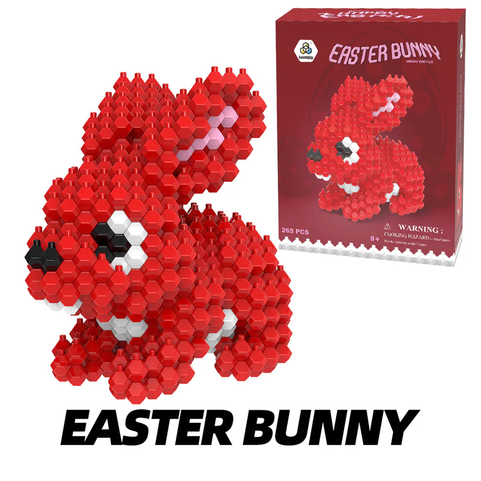 KADELE Easter Bunny Micro 3D Building Blocks | STEM 265 Pcs | Ages 8+