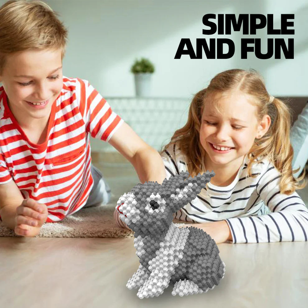 KADELE Easter Bunny STEM Blocks | 660-Piece Micro 3D Educational Toys 8+