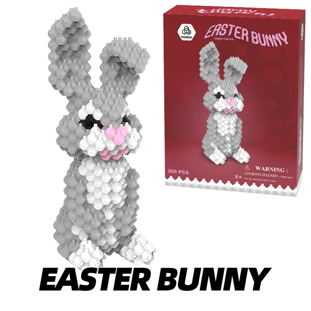 KADELE Bunny STEM Blocks | 305-Piece Micro 3D Educational Toys Ages 8+