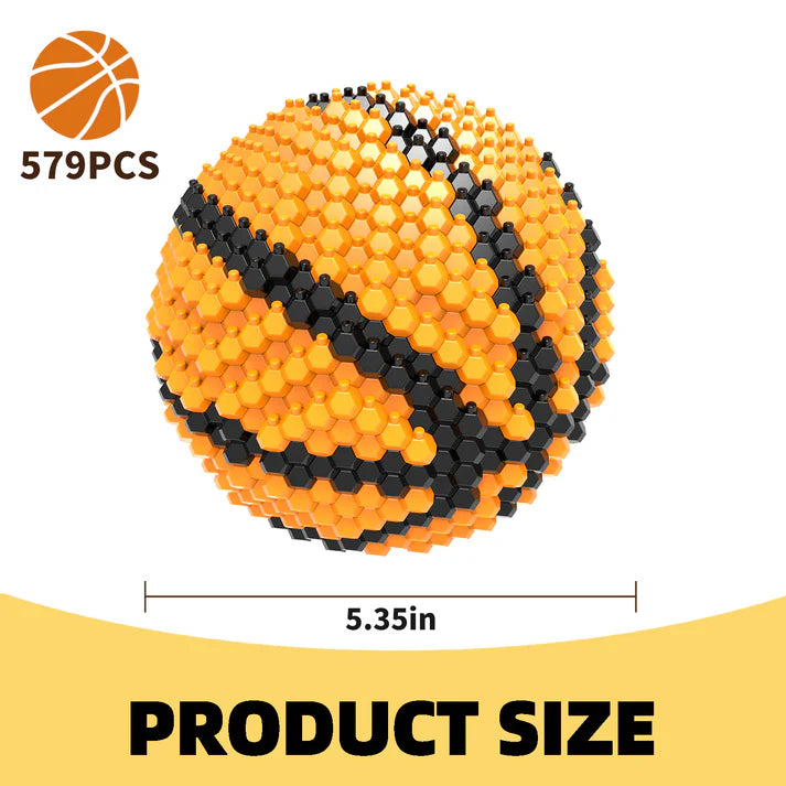 KADELE Basketball Block Set, Adults challenging STEM Block Decorations, Miniature 3D Educational Toys for Ages 16 and Above,(579 Pieces)