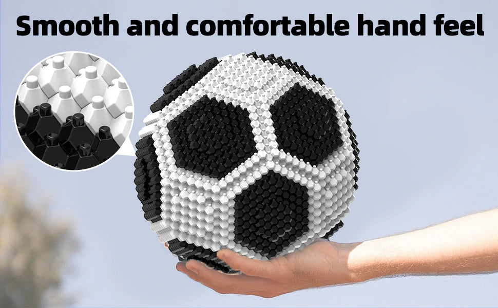 KADELE Soccer Ball Building Block Set, Adults' challenging STEM Block Decorations, Miniature 3D Educational Toys (437 Pieces)