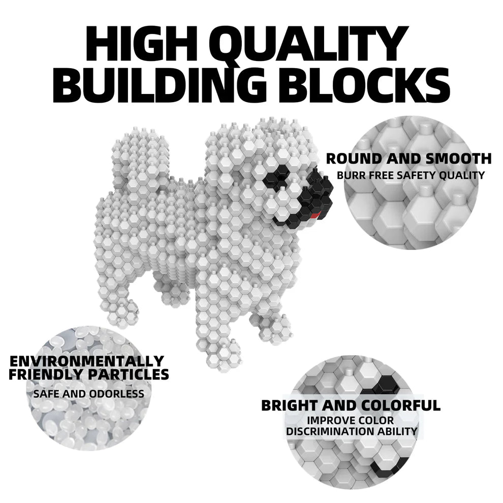KADELE Pekingese Cute Dog Building Set | 421PCS Micro 3D STEM Educational Toys Ages 8+