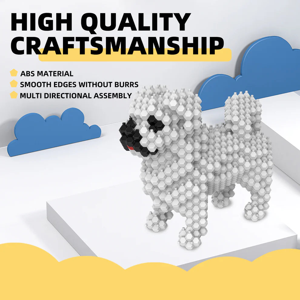 KADELE Pekingese Cute Dog Building Set | 421PCS Micro 3D STEM Educational Toys Ages 8+