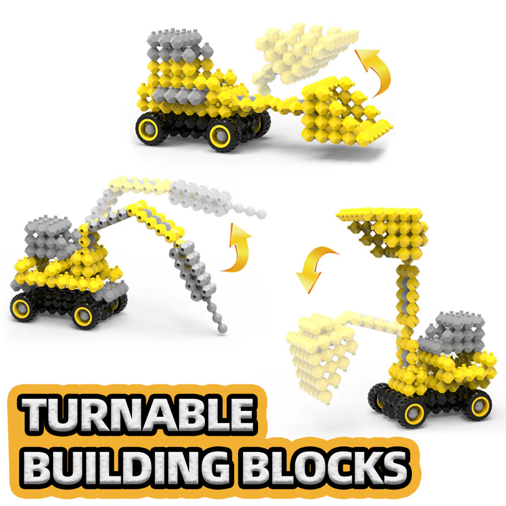 KADELE 4 in 1 Engineering Vehicle Blocks | 192PCS Micro 3D STEM Educational Toys Ages 6+