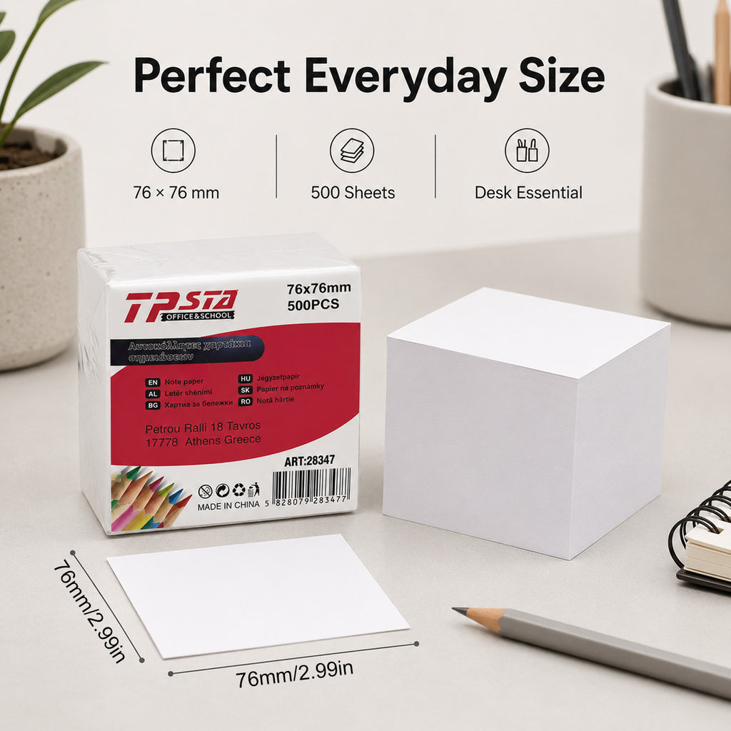 5828079283477 - 500-Sheet White Sticky Notes
