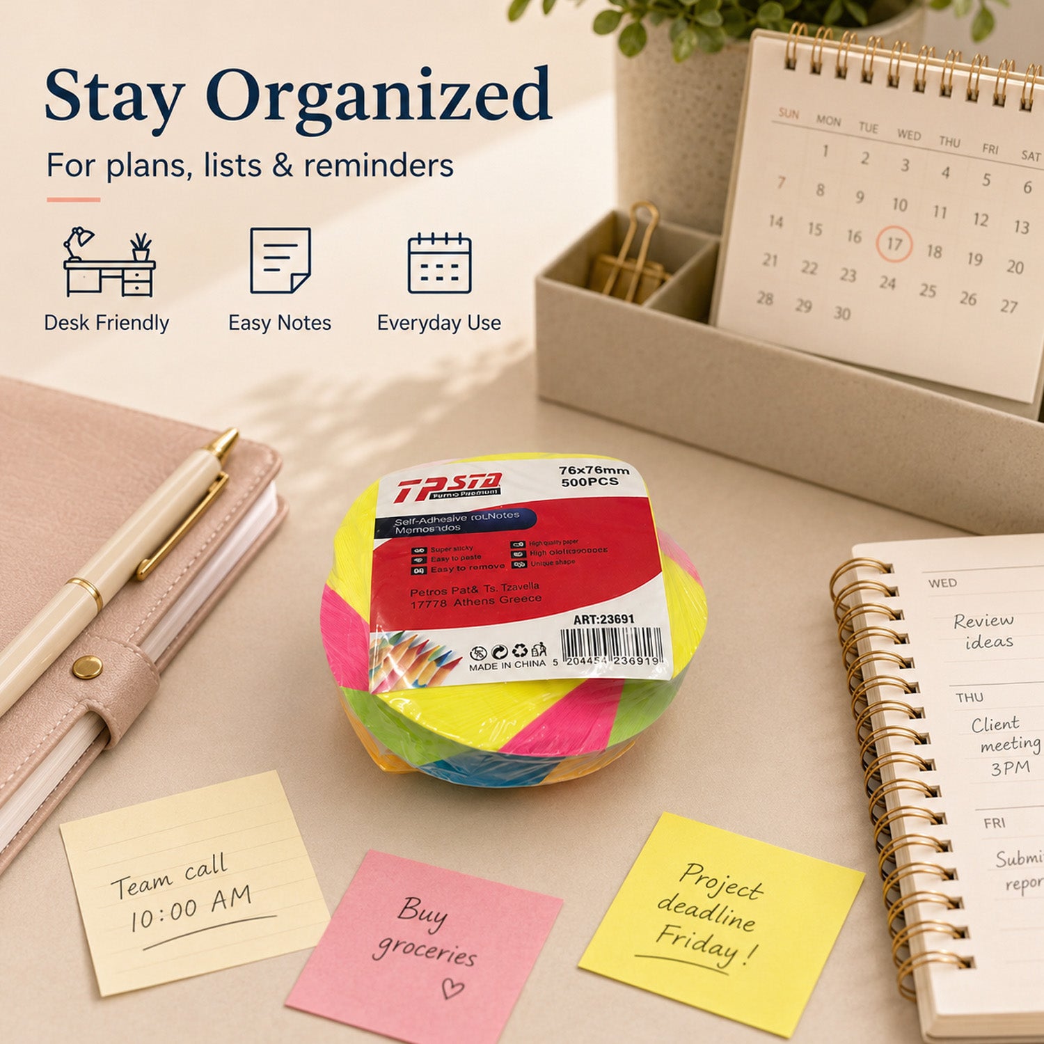 5828079283613 - 500-Sheet Color Sticky Notes
