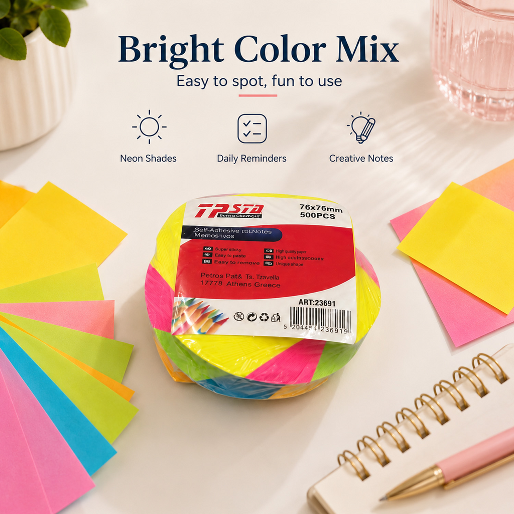 5828079283613 - 500-Sheet Color Sticky Notes