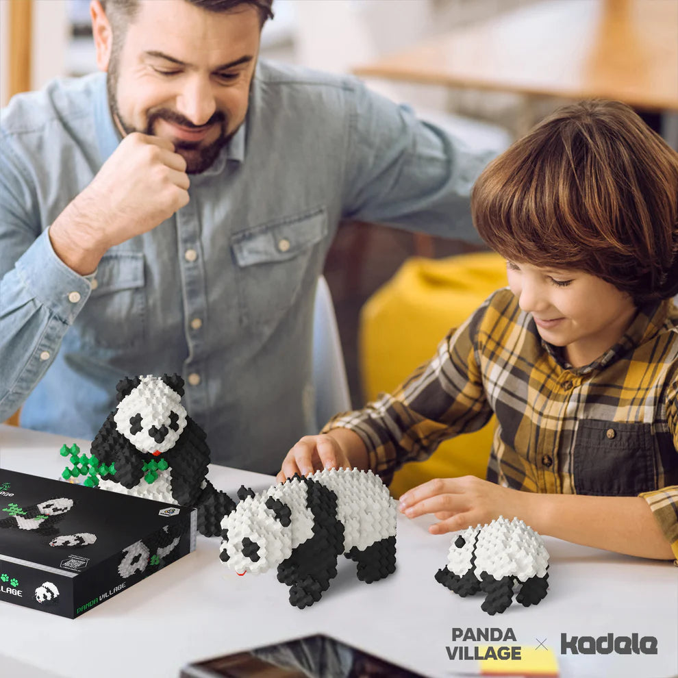 KADELE Panda Building Sets | 917 Pcs Micro 3D Panda Village 12+