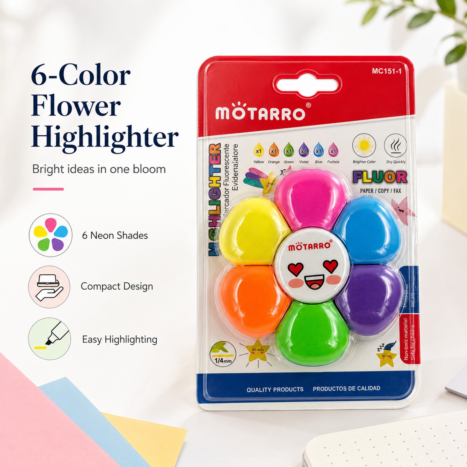 6926393357146 - 6-Color Highlighter Set
