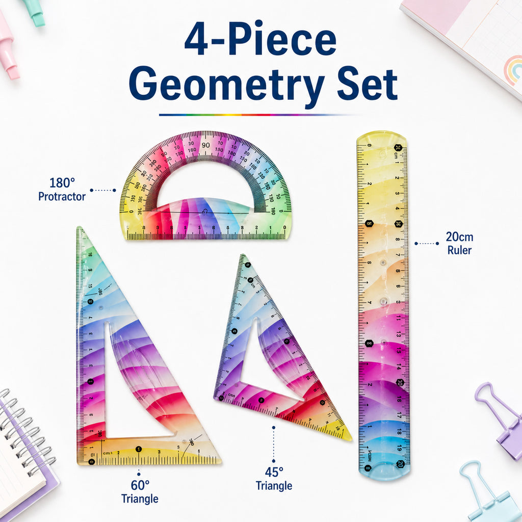 6926999201713 - Small 4-Piece Flexible Ruler Set