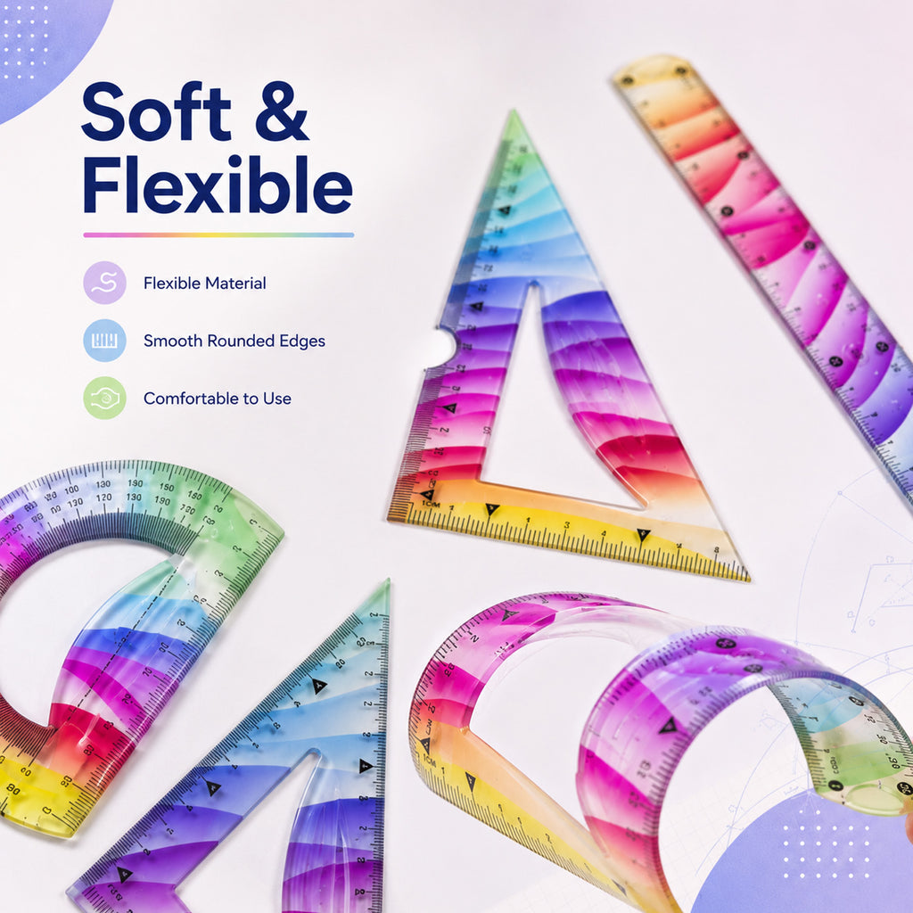 6926999201720 - Large 4-Piece Flexible Ruler Set