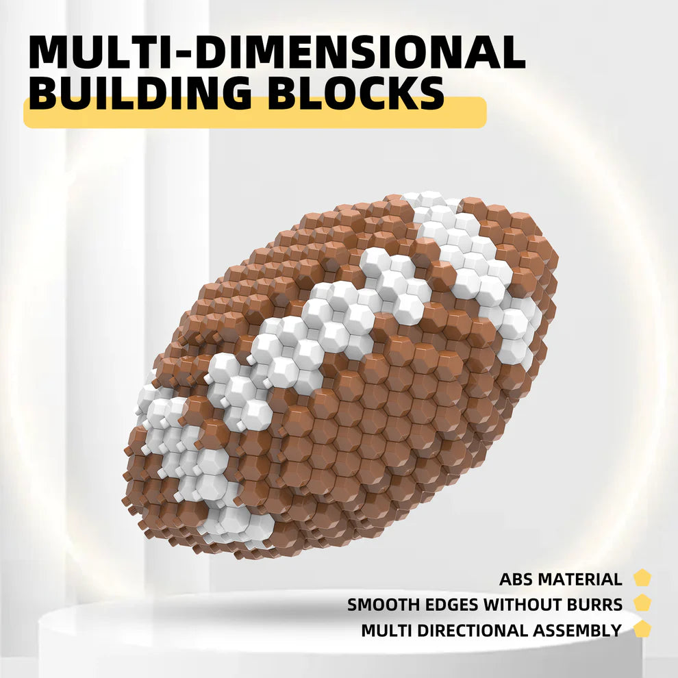 KADELE Football Block Set, Adults challenging STEM Block Decoration, Miniature 3D Educational Toys for 14 15 16 Years and Above, (399 Pieces)
