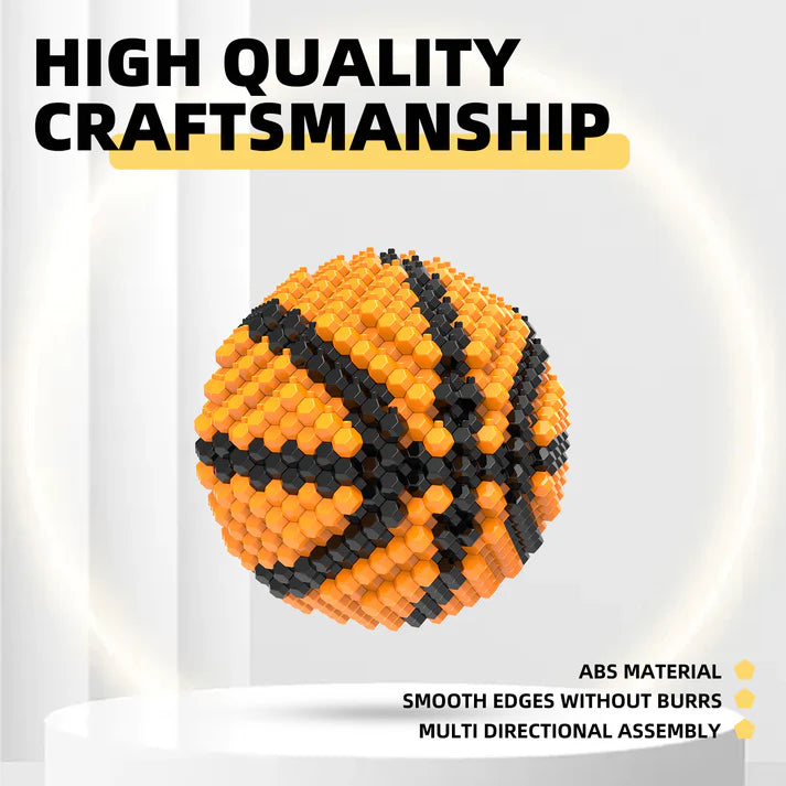 KADELE Basketball Block Set, Adults challenging STEM Block Decorations, Miniature 3D Educational Toys for Ages 16 and Above,(579 Pieces)
