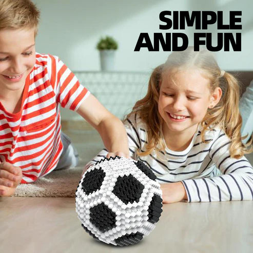 KADELE Soccer Ball Building Block Set, Adults' challenging STEM Block Decorations, Miniature 3D Educational Toys (437 Pieces)