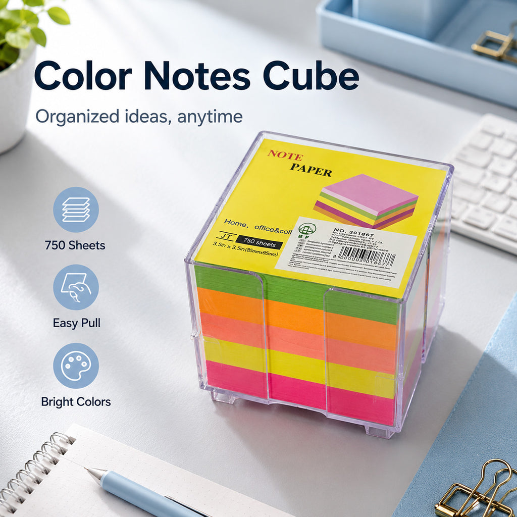 8000003018677 - 750-Sheet Color Sticky Notes with Box