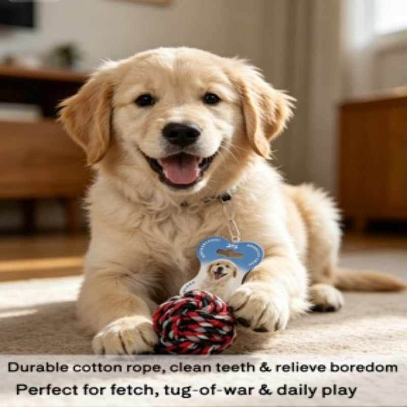 8433298086036 - Dog Rope Ball Toy