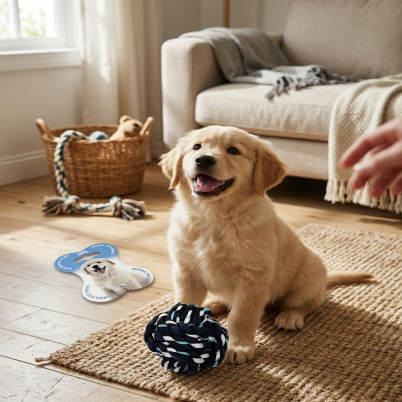 8433298086036 - Dog Rope Ball Toy