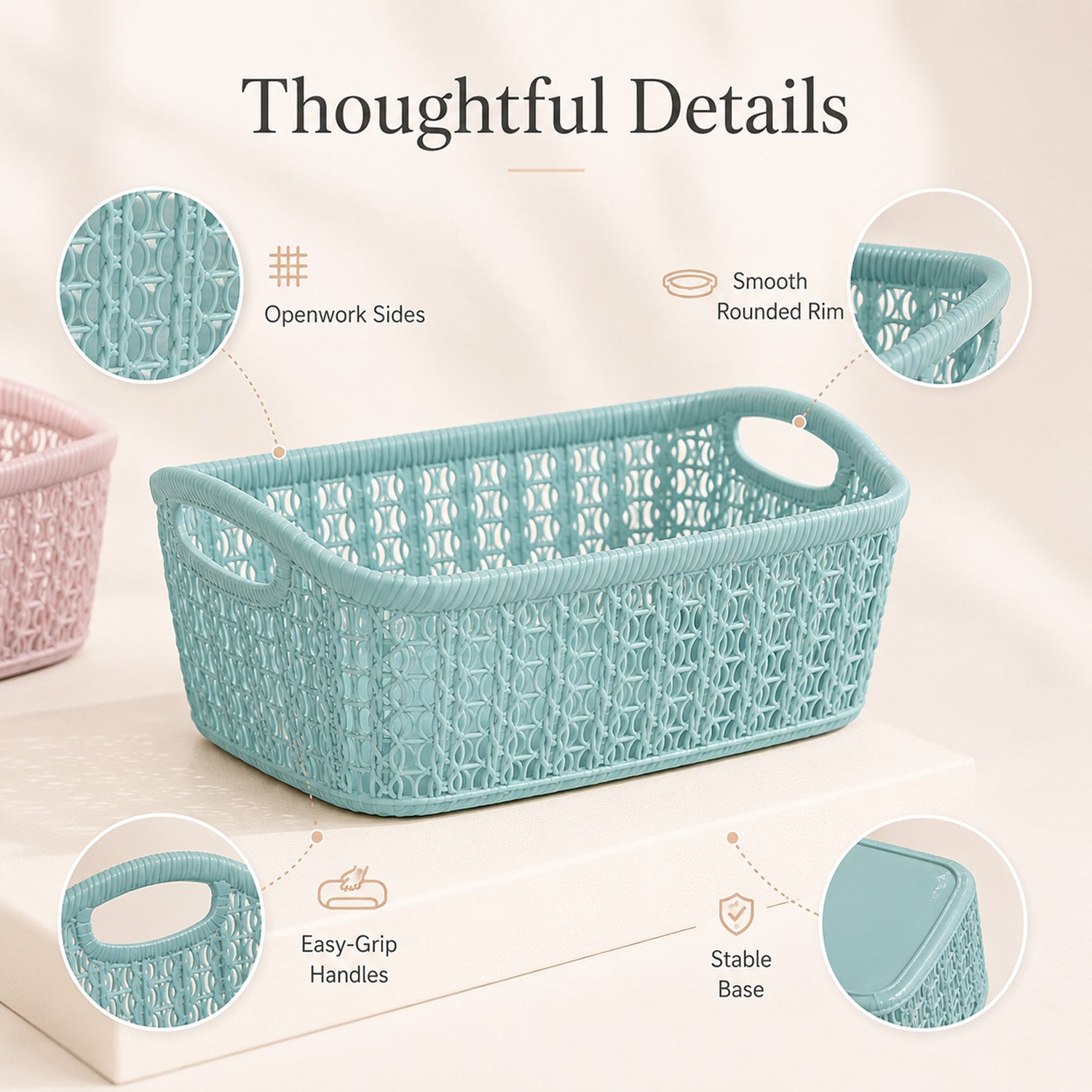 8681429806491 - Storage Basket - 20（底部）×14×9.5