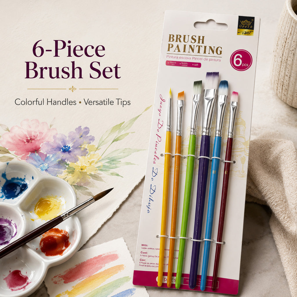 8686860125347 - 6-Piece Paint Brush Set