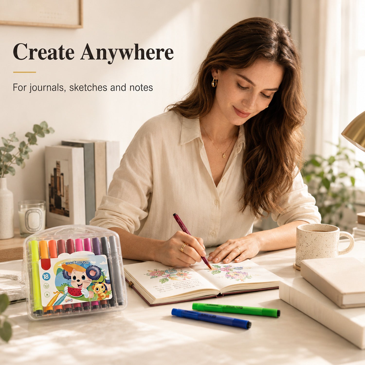 8686860131058 - 18-Color Washable Marker Set