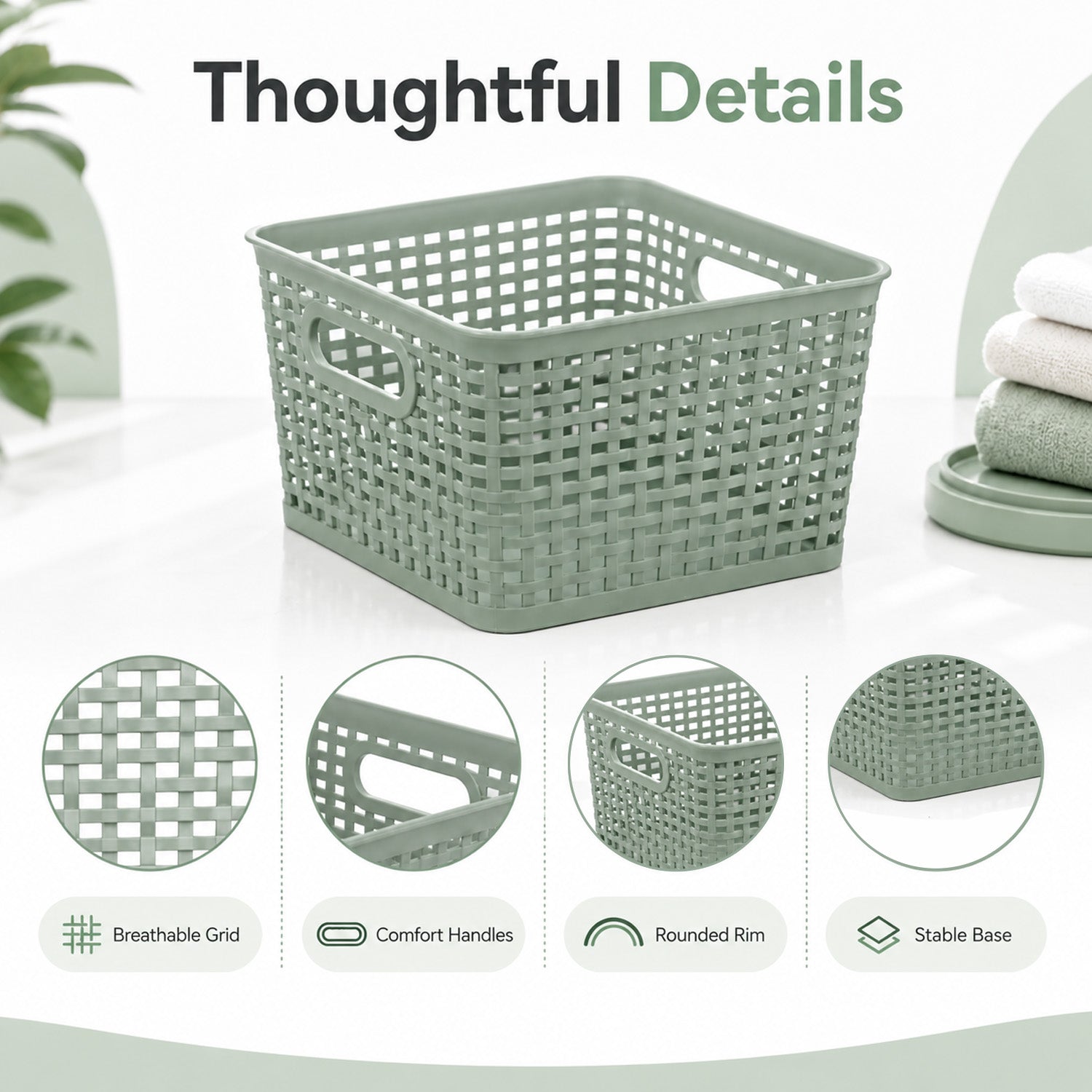 8692531005603 - 4.3L Storage Basket - 18.5（底部）×18.5×11.5
