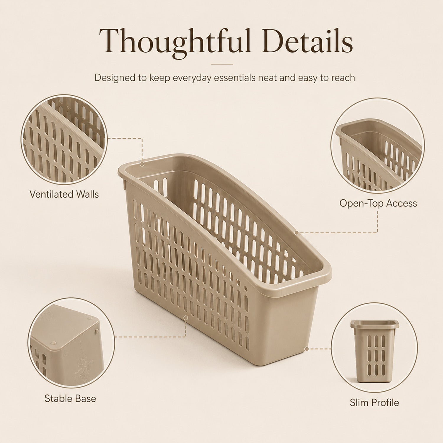 8694917006518 - Sorting Storage Basket - 25.5（底部）×10×17