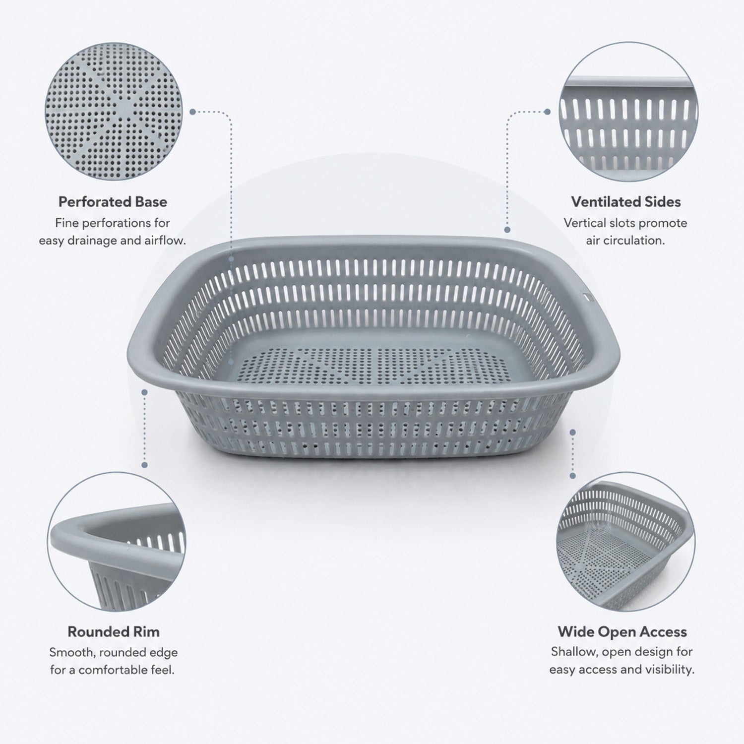 8694917009403 - 3L Storage Basket - 23（底部）×16×8