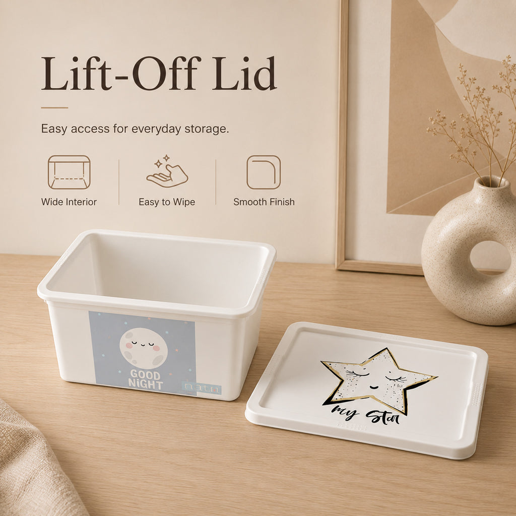 8695737107270 - 2.5L Storage Box with Lid - 16（底部）×13×9