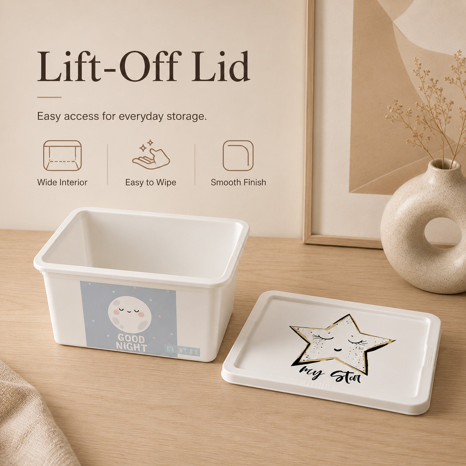 8695737107270 - 2.5L Storage Box with Lid - 16（底部）×13×9
