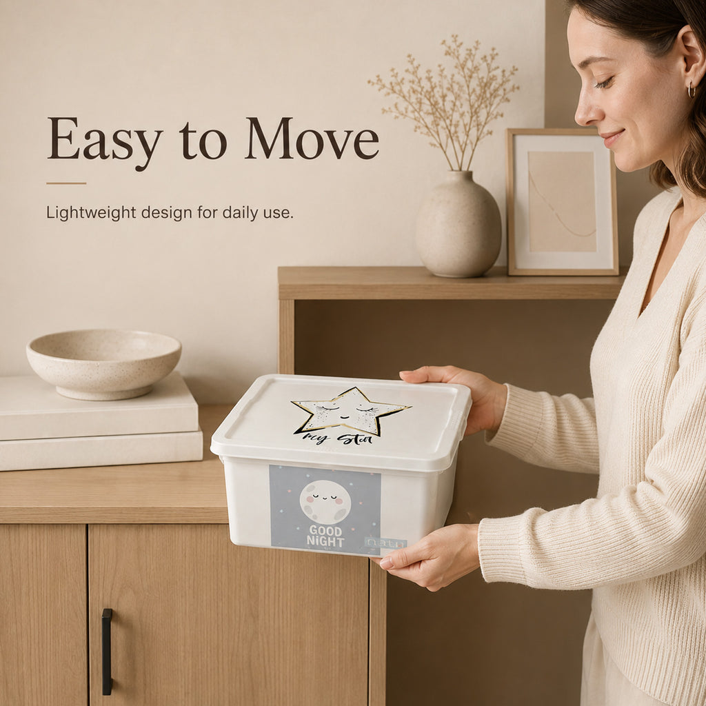 8695737107270 - 2.5L Storage Box with Lid - 16（底部）×13×9