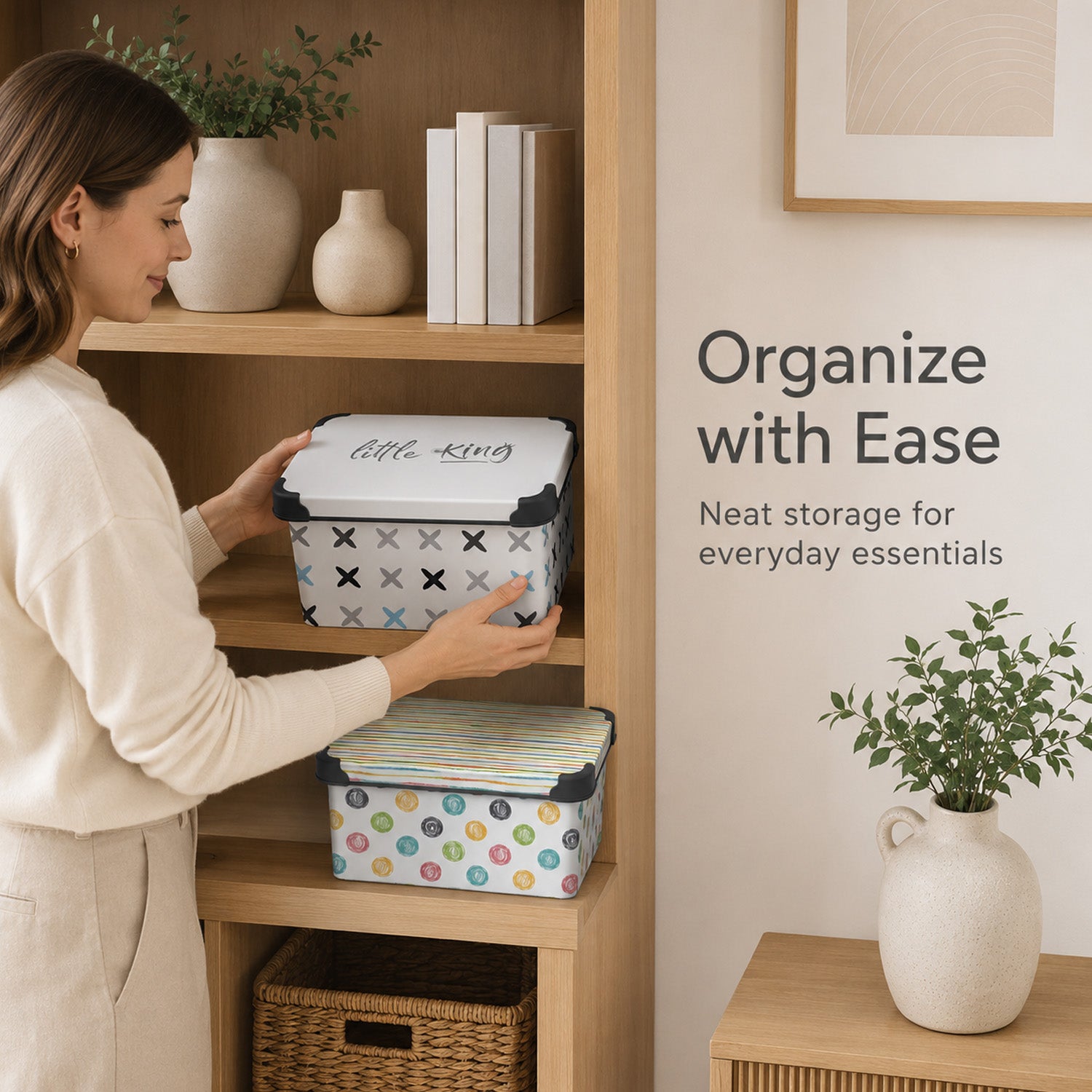 8695737113998 - 5L Storage Box with Lid - 26（底部）×16.5×13.5