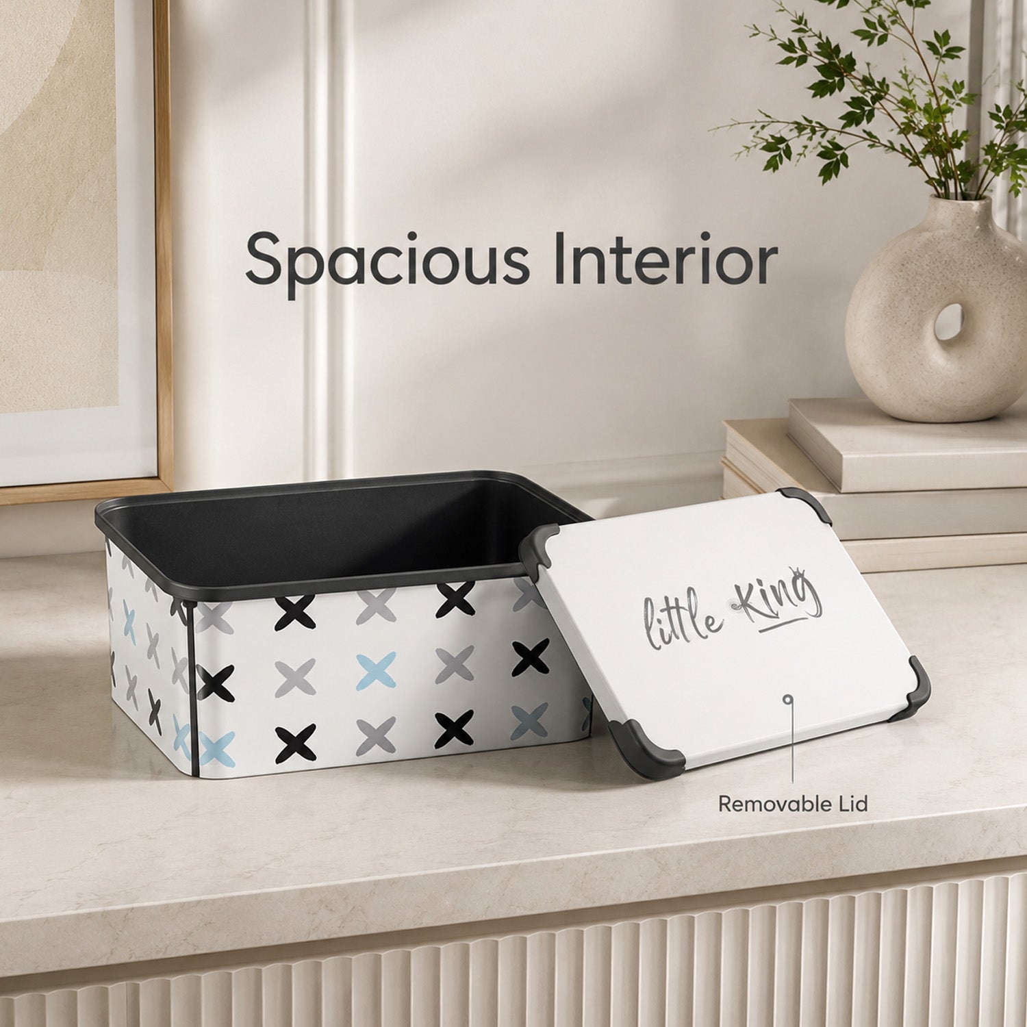 8695737113998 - 5L Storage Box with Lid - 26（底部）×16.5×13.5