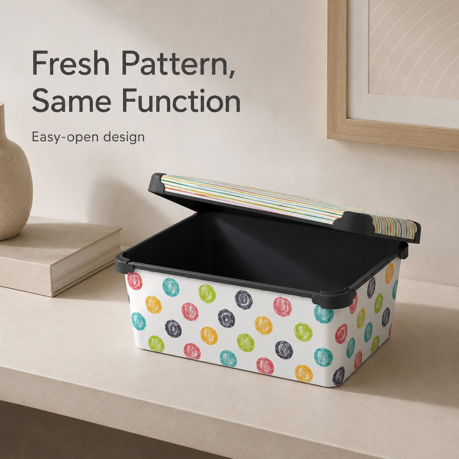 8695737113998 - 5L Storage Box with Lid - 26（底部）×16.5×13.5