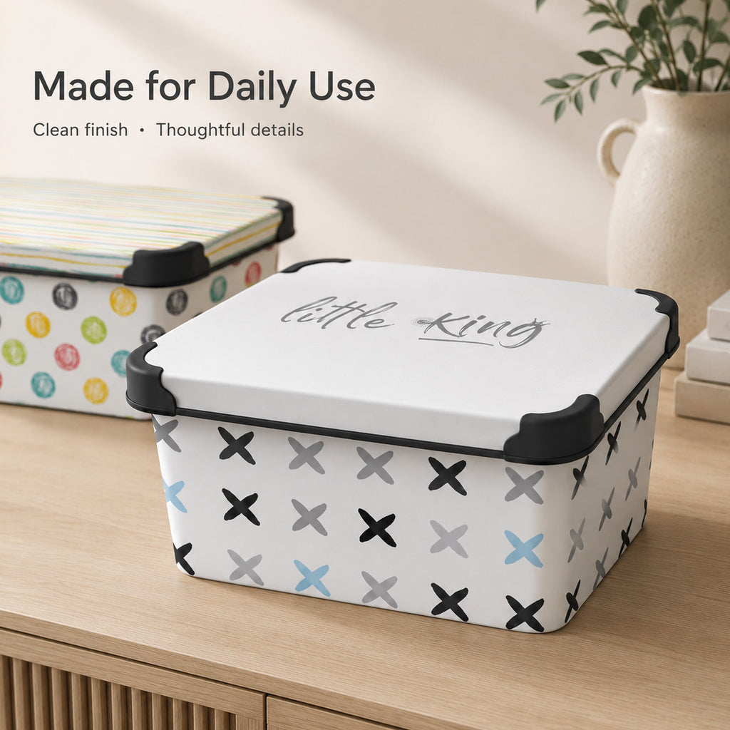 8695737113998 - 5L Storage Box with Lid - 26（底部）×16.5×13.5
