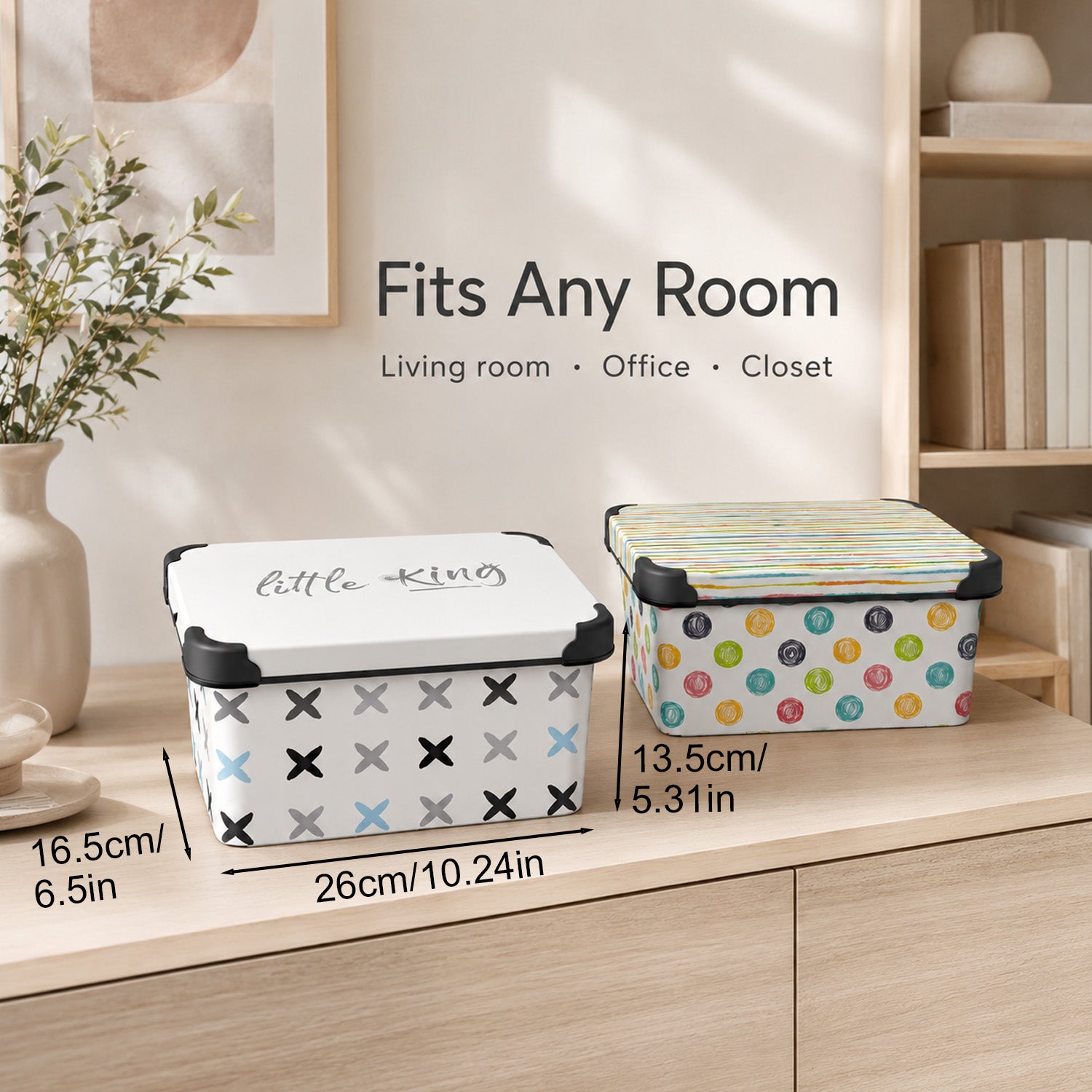 8695737113998 - 5L Storage Box with Lid - 26（底部）×16.5×13.5