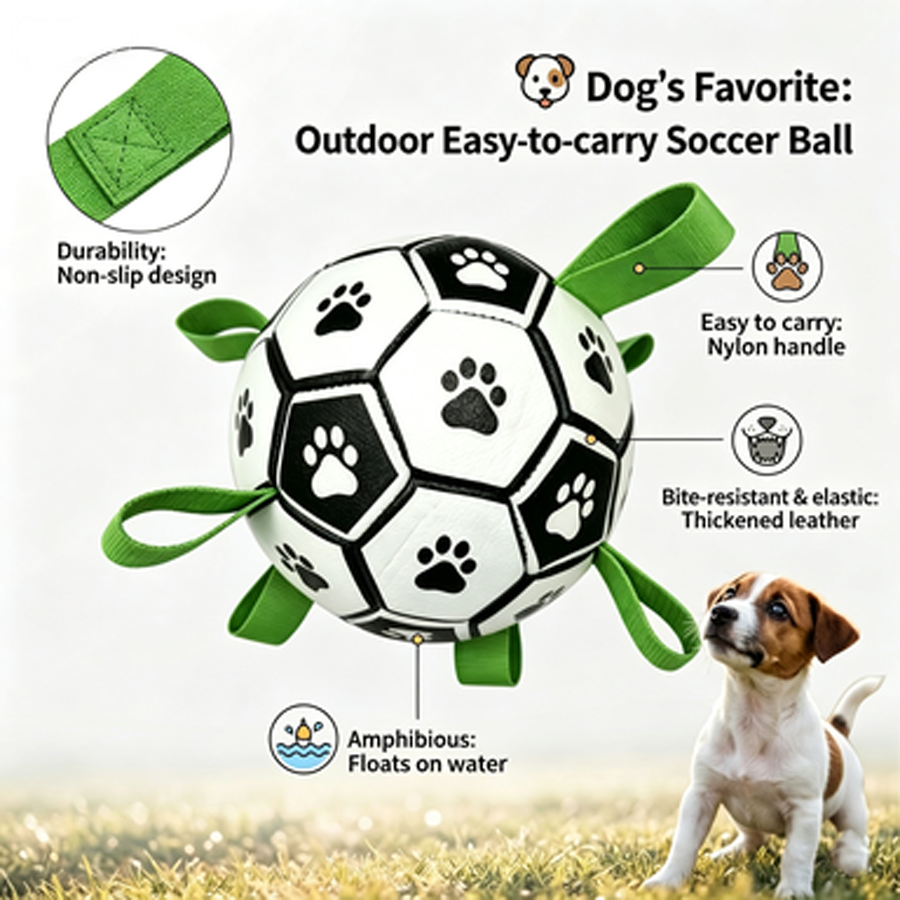 8882602041493 - Interactive Dog Soccer Ball Toy