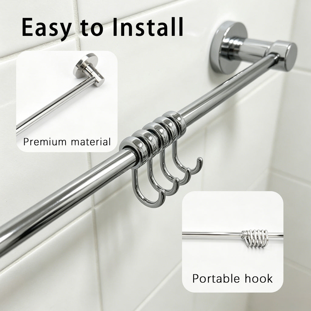 898357 - 5-Hook Wall Mounted Coat Rack - 44.5cm