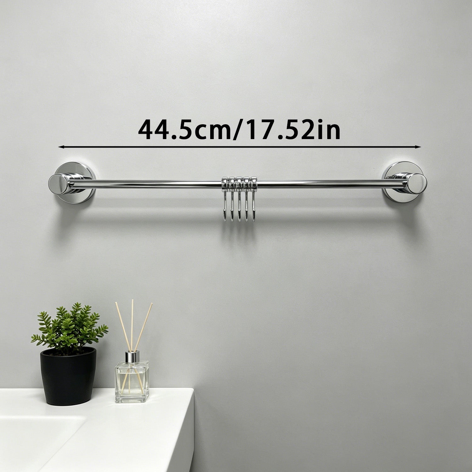 898357 - 5-Hook Wall Mounted Coat Rack - 44.5cm