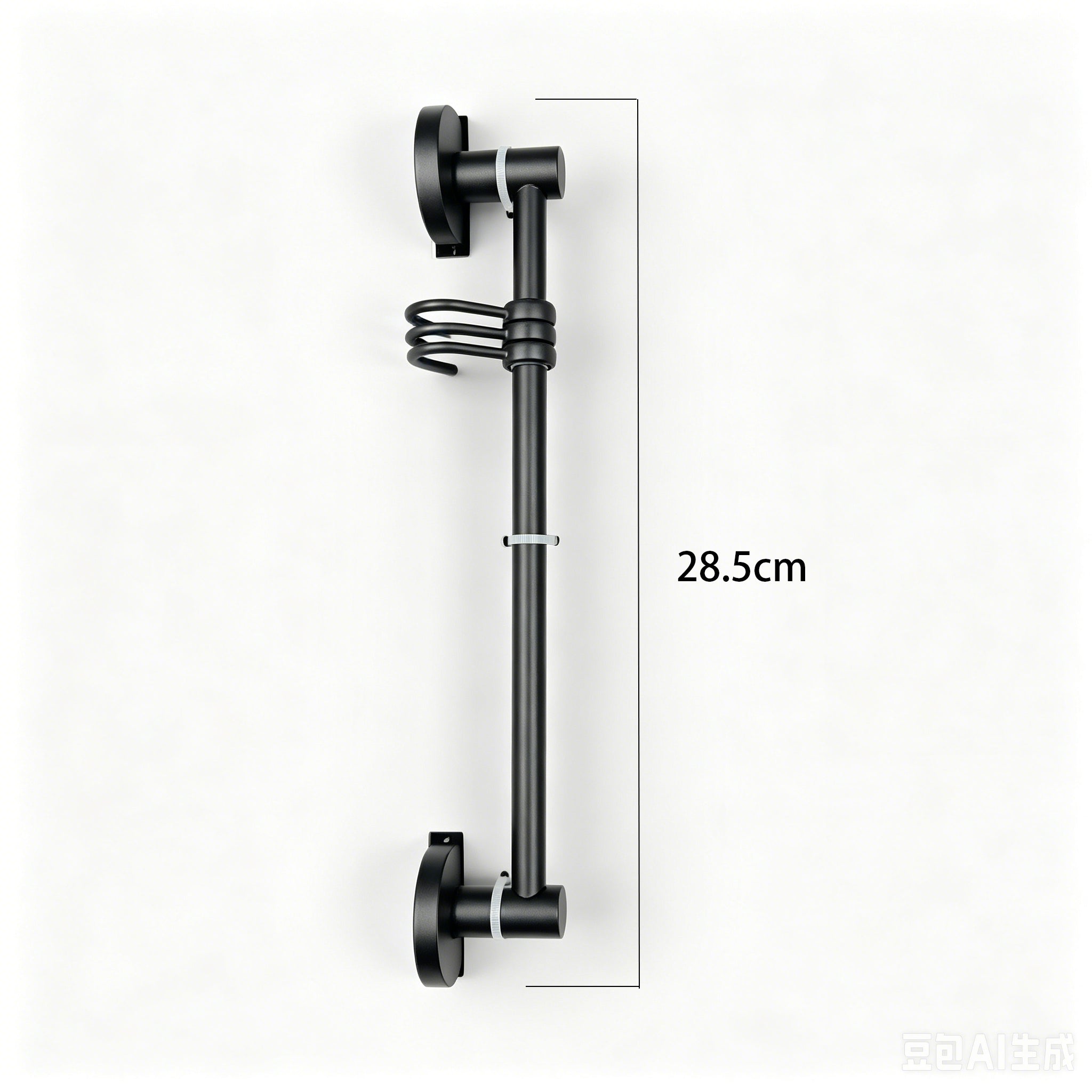 898555 - 3-Hook Wall Mounted Coat Rack - 28.5cm