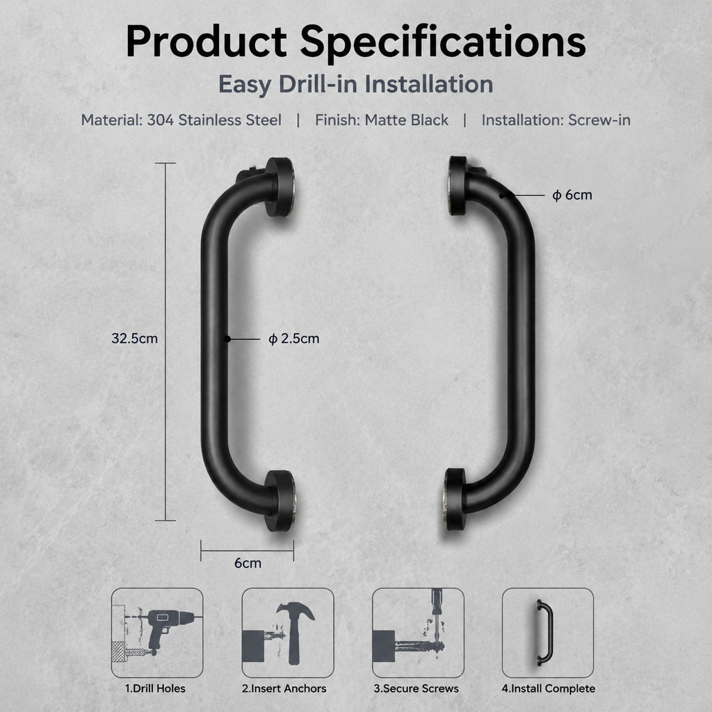 898647 - Wall Mounted Household Hook Rack - 32.5cm