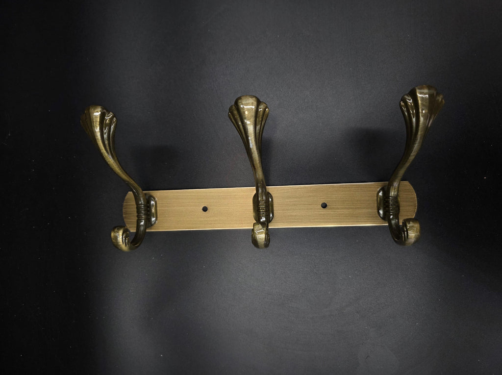898777 - 3-Hook Wall Mounted Coat Rack - 24cm×3.7cm