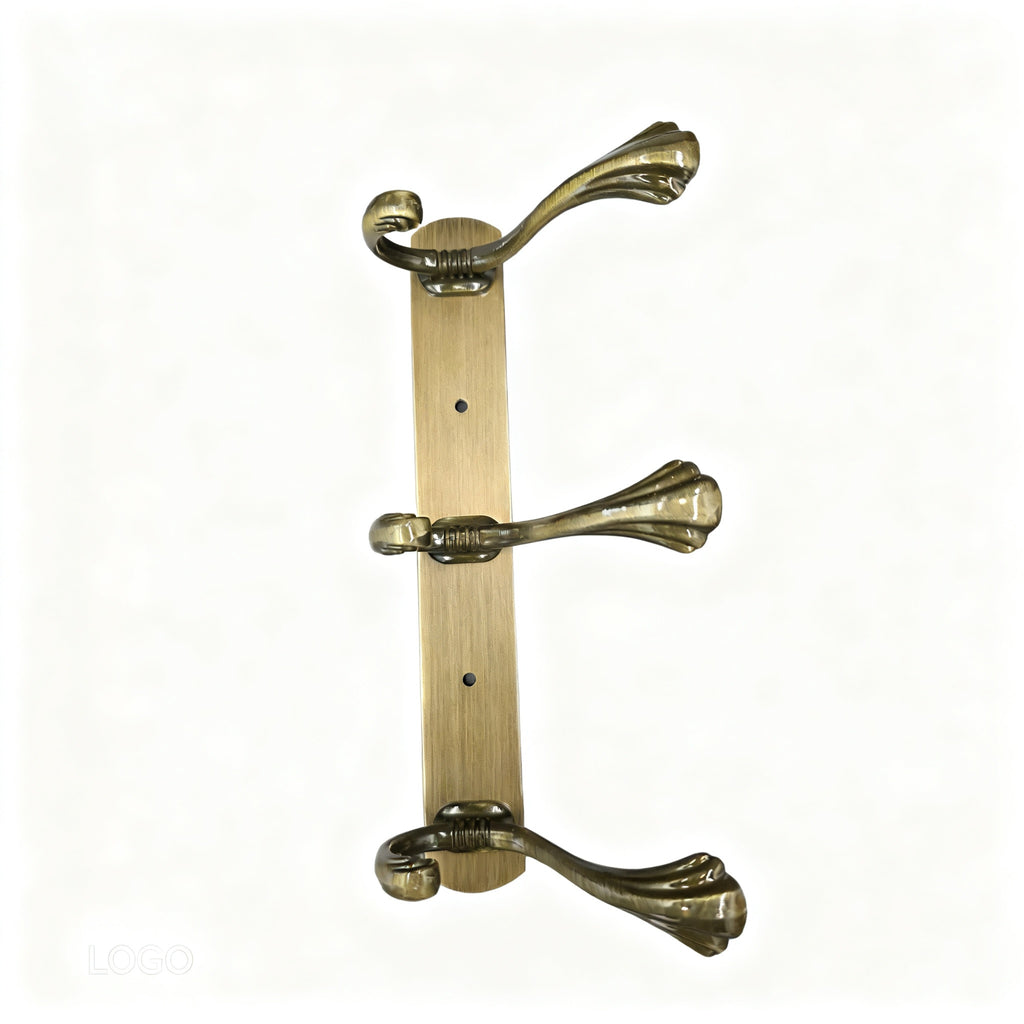 898777 - 3-Hook Wall Mounted Coat Rack - 24cm×3.7cm