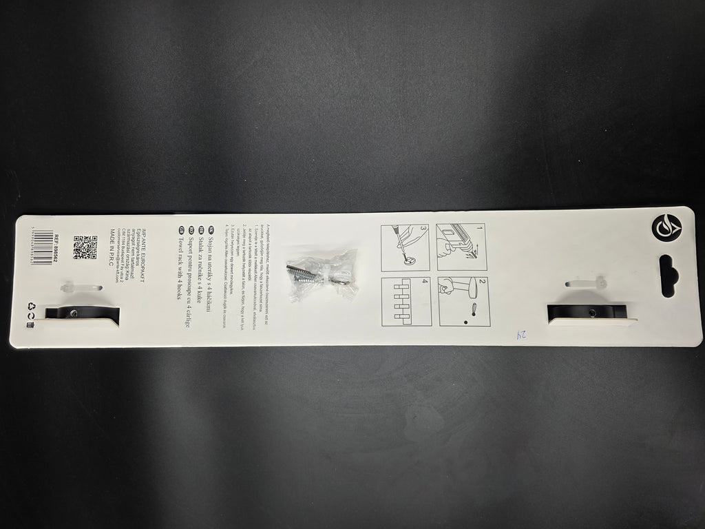 898807 - 6-Hook Wall Mounted Coat Rack - 54.5cm×3.7cm