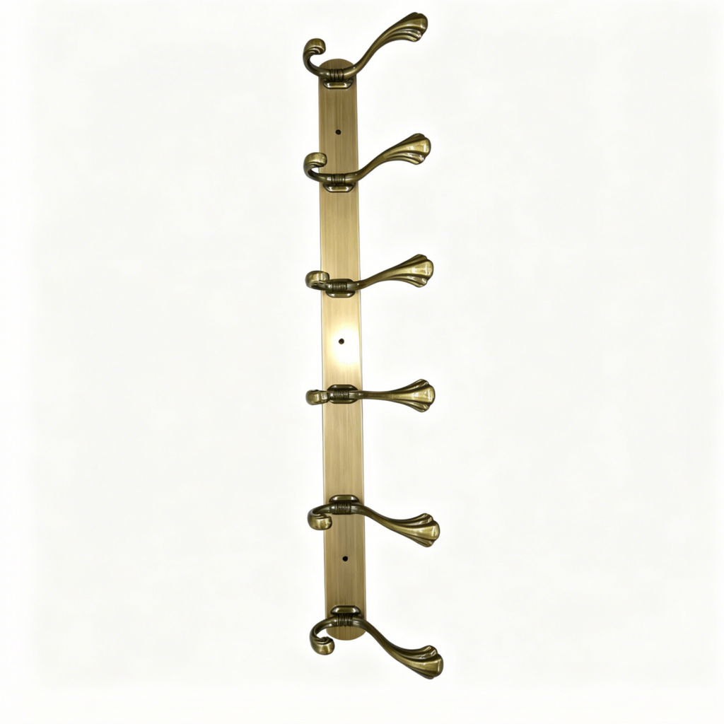 898807 - 6-Hook Wall Mounted Coat Rack - 54.5cm×3.7cm
