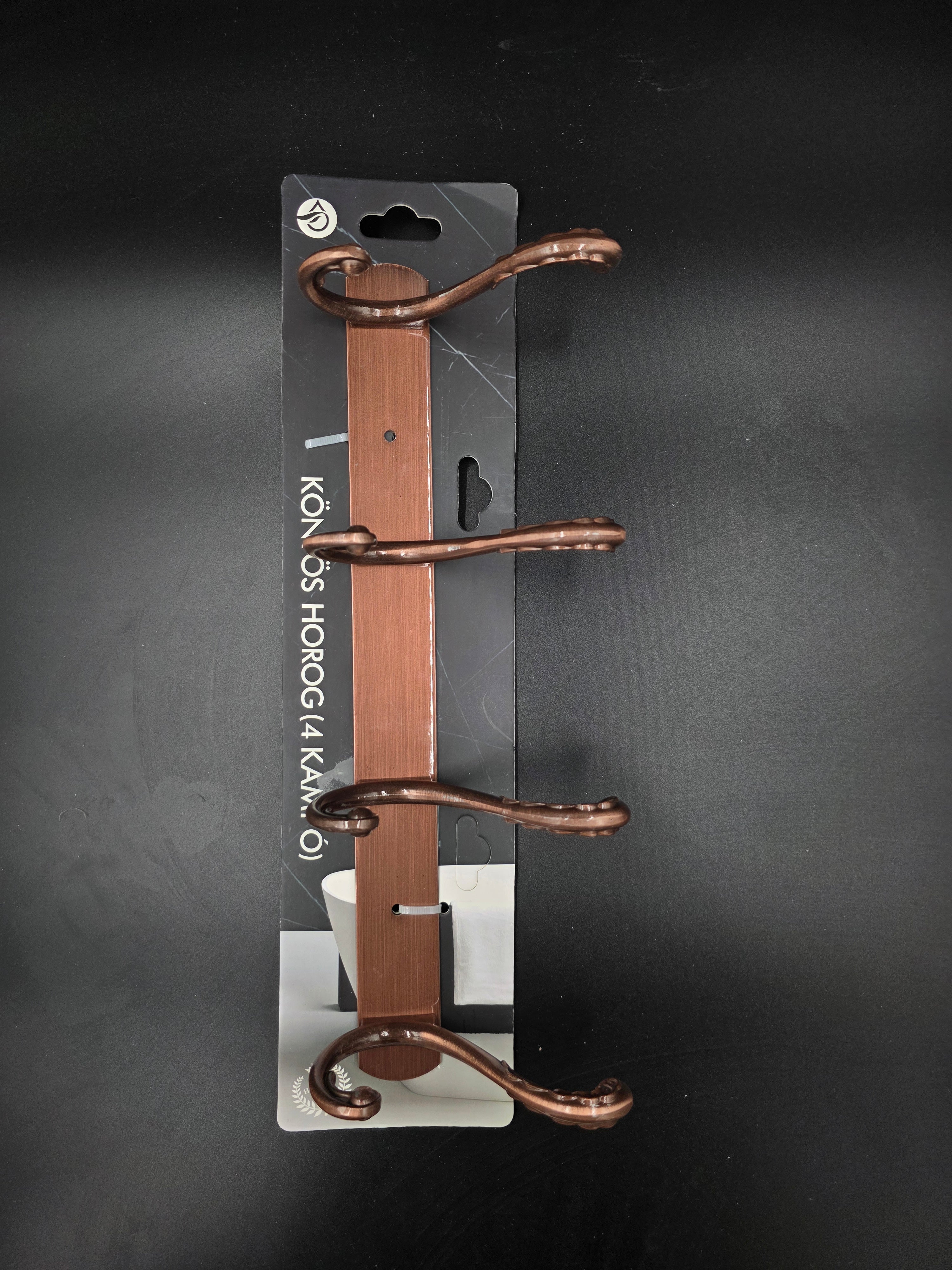 898838 - 4-Hook Wall Mounted Coat Rack - 34.6cm×3.7cm