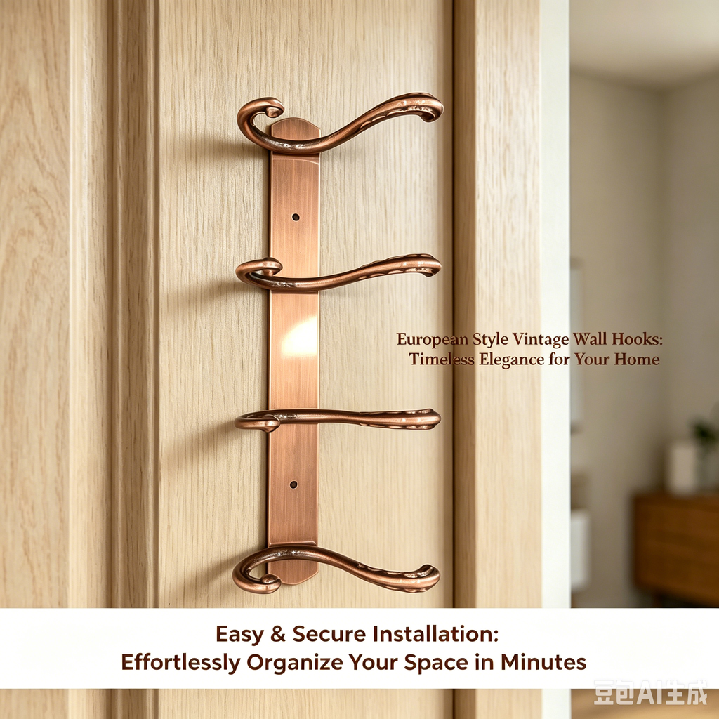 898838 - 4-Hook Wall Mounted Coat Rack - 34.6cm×3.7cm