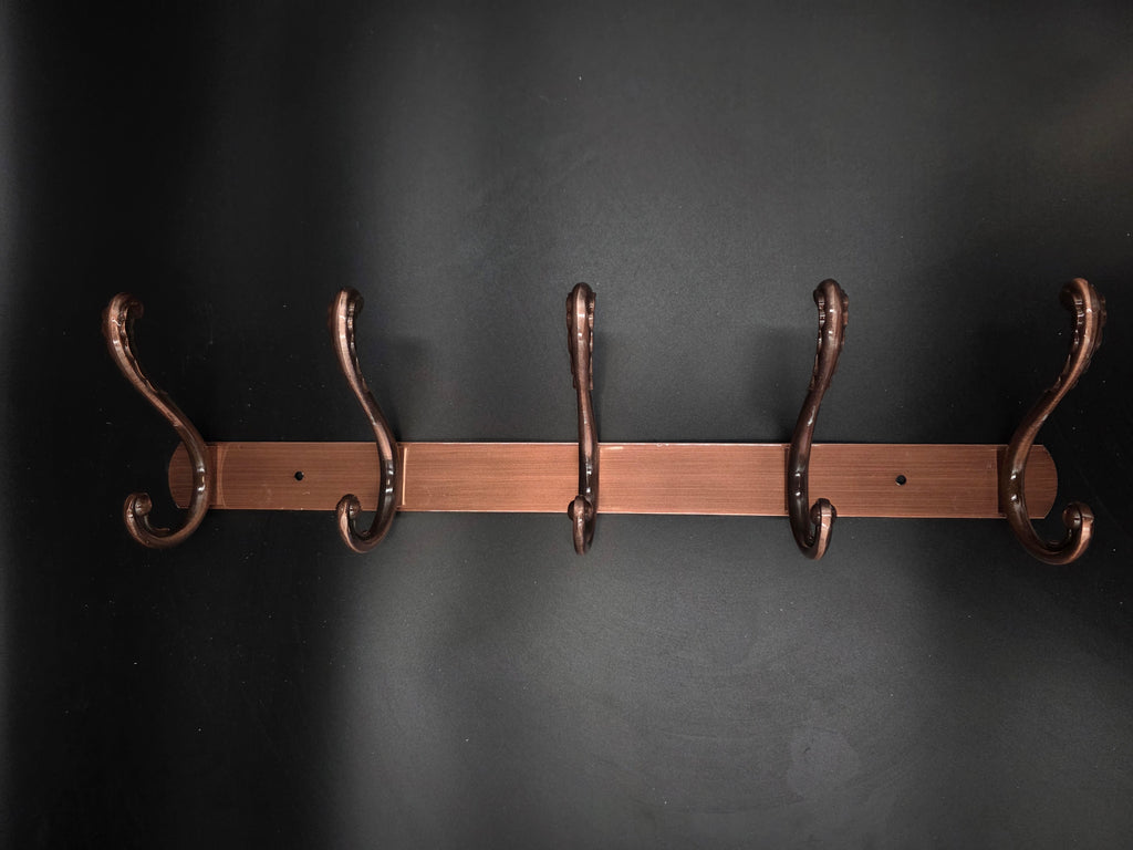 898845 - 5-Hook Wall Mounted Coat Rack - 44.6cm×3.7cm
